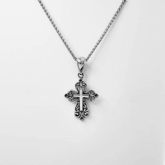 Sterling Silver Filigree Cross Pendant