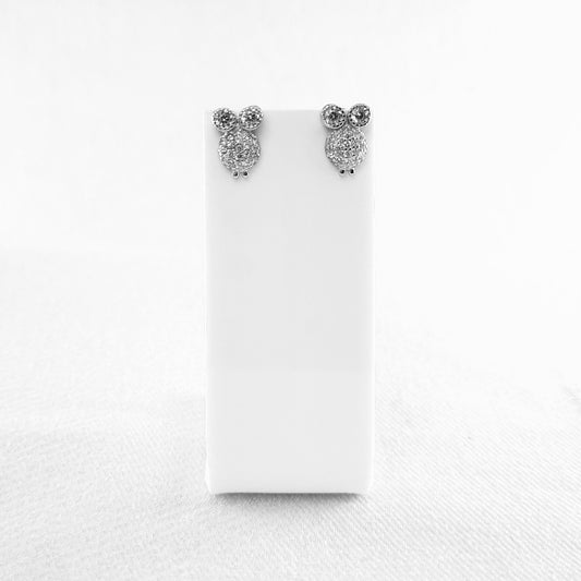 Silver Owl Stud Earrings