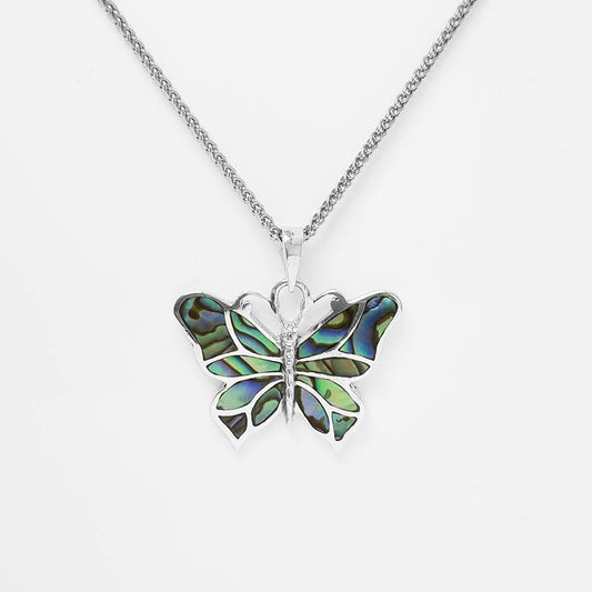Elegant PowerShell Butterfly Pendant in sterling silver 