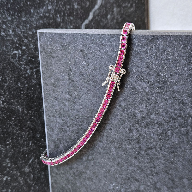 Sterling Silver Coloured Tennis Bracelet