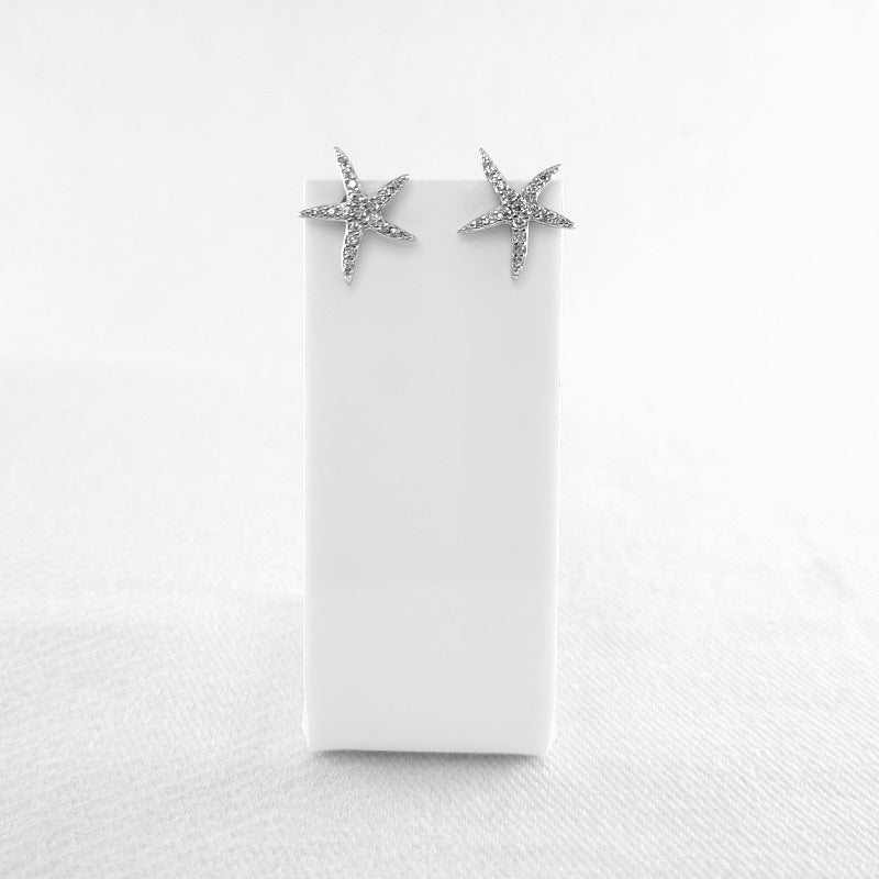 CZ Starfish Stud Earrings