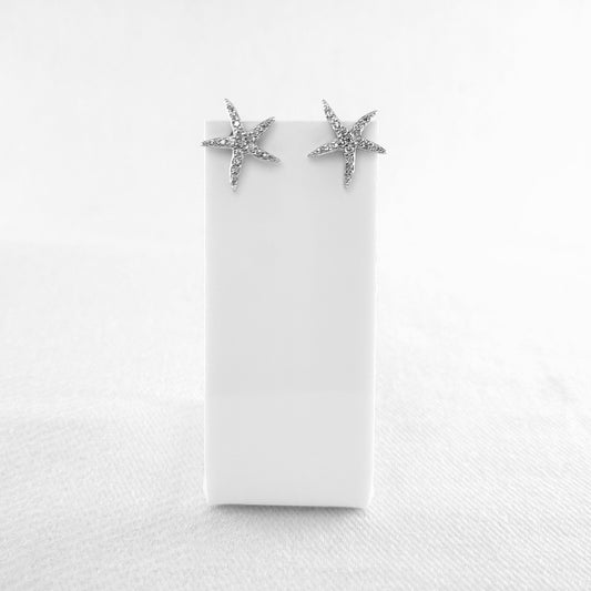 CZ Starfish Stud Earrings