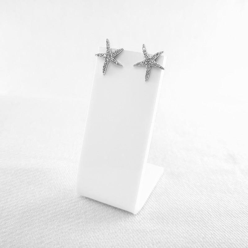 CZ Starfish Stud Earrings