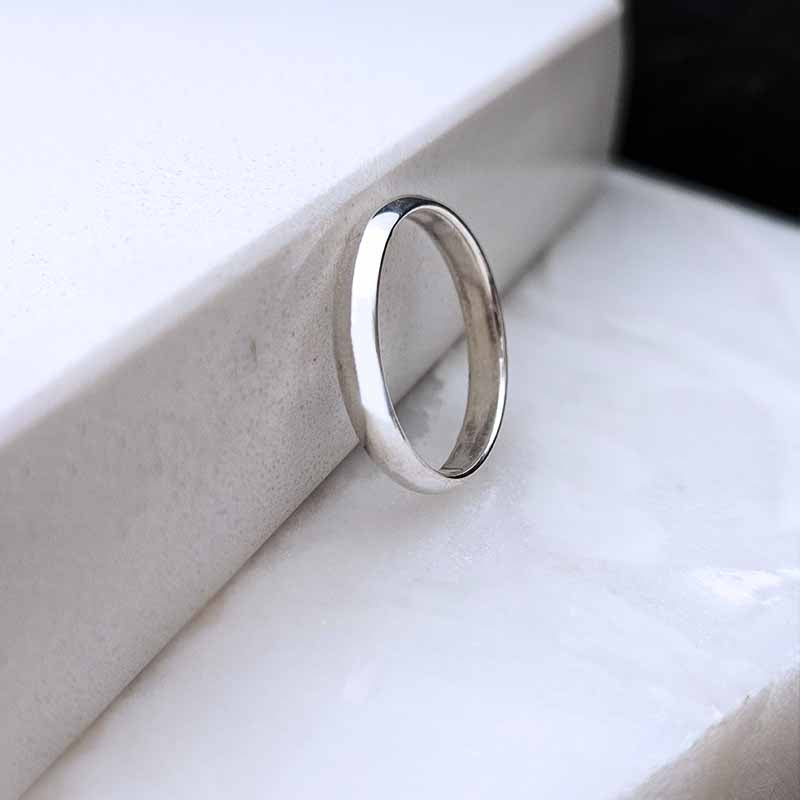 Sterling Silver Plain Band Ring — 3mm