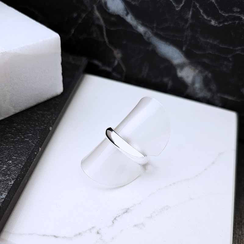 Sterling Silver Plain Band Ring — 4mm