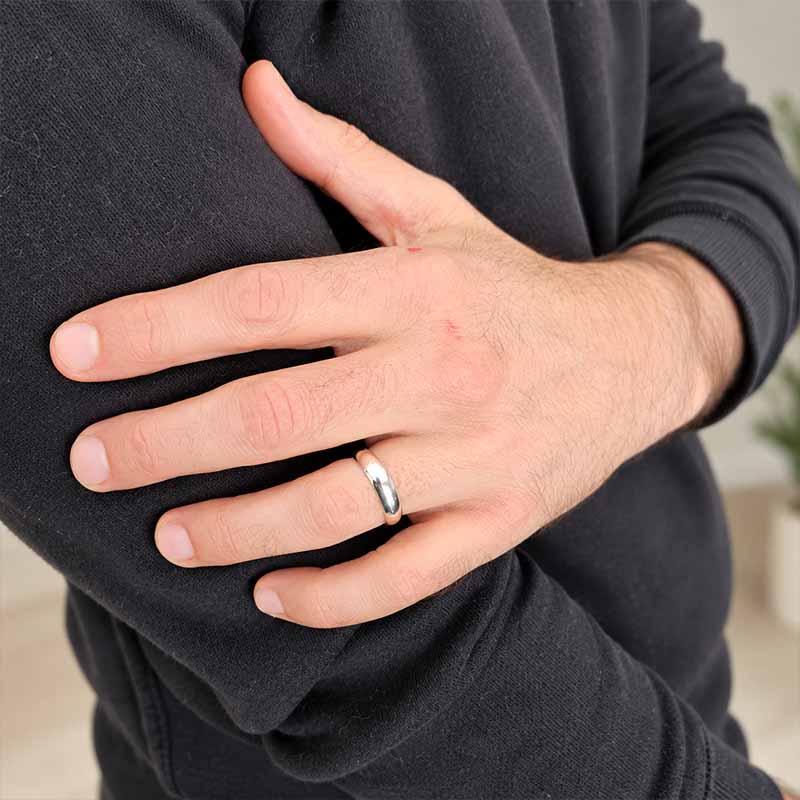 Sterling Silver Plain Band Ring — 5mm