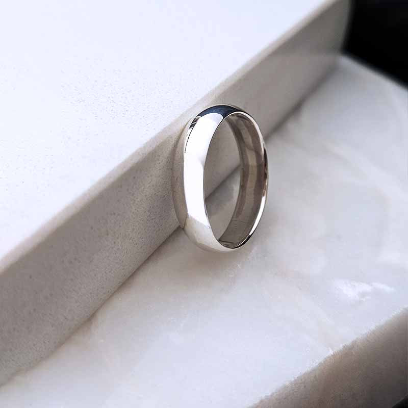 Sterling Silver Plain Band Ring — 5mm