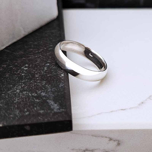 Sterling Silver Plain Band Ring — 5mm