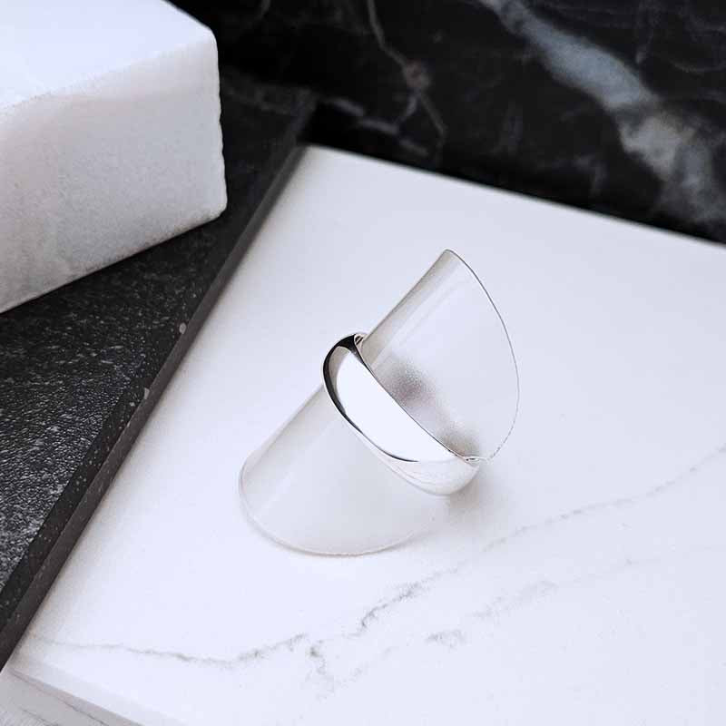 Sterling Silver Plain Band Ring — 6mm