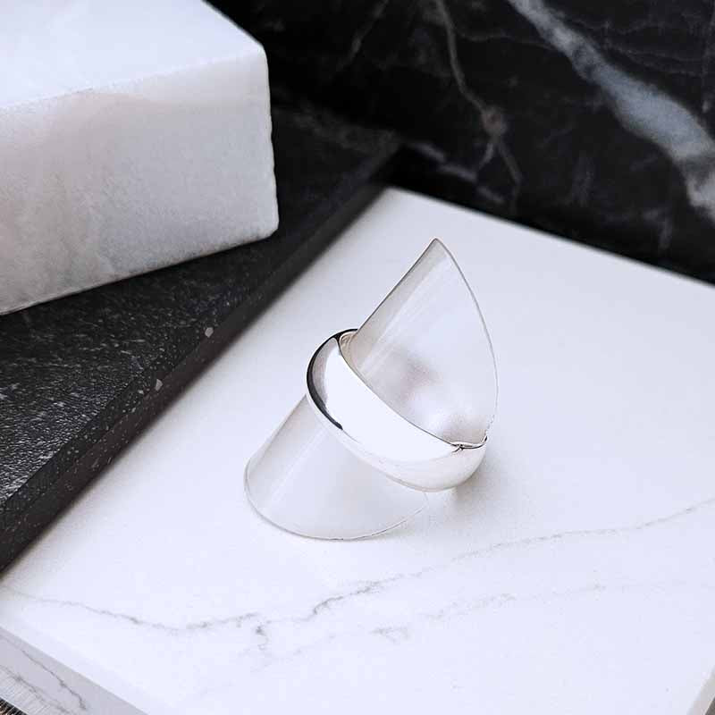 Sterling Silver Plain Band Ring — 7mm
