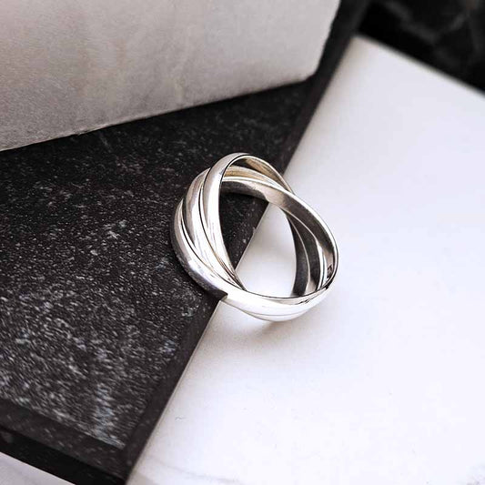 Sterling Silver Russian Wedding Band — 3mm