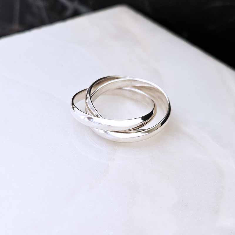 Sterling Silver Russian Wedding Band — 3mm