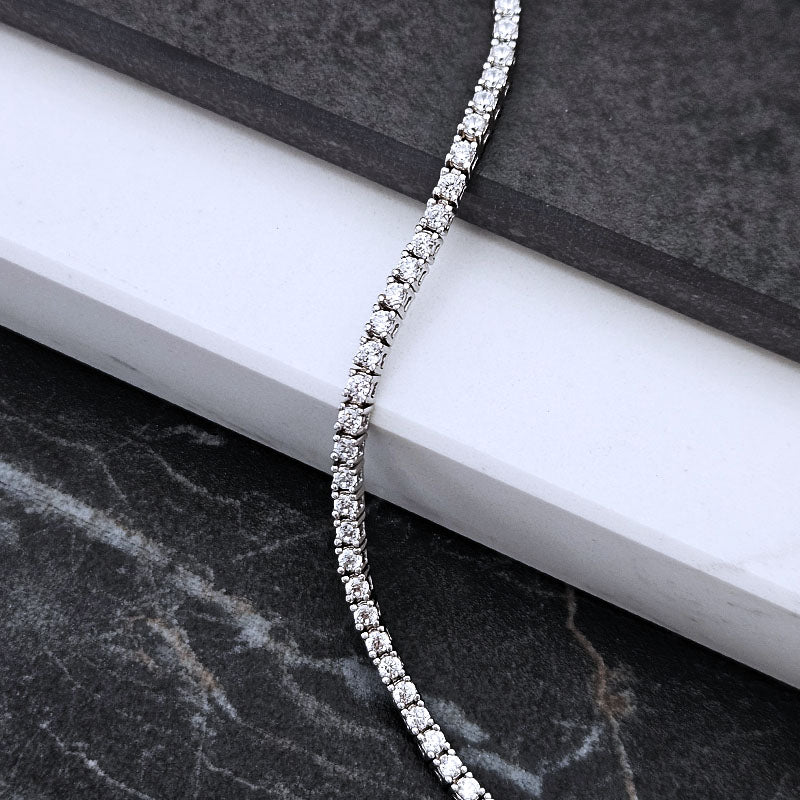 Thin Clear Cubic Tennis Bracelet