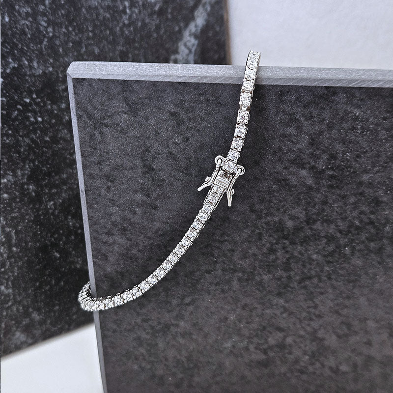 Thin Clear Cubic Tennis Bracelet