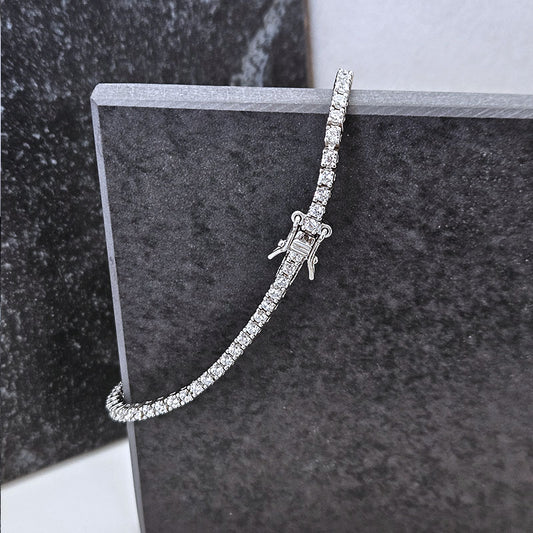 Thin Clear Cubic Tennis Bracelet