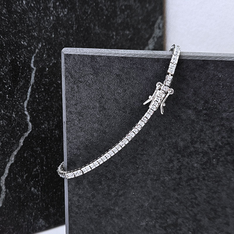 Thin Cubic Zirconia Tennis Bracelet