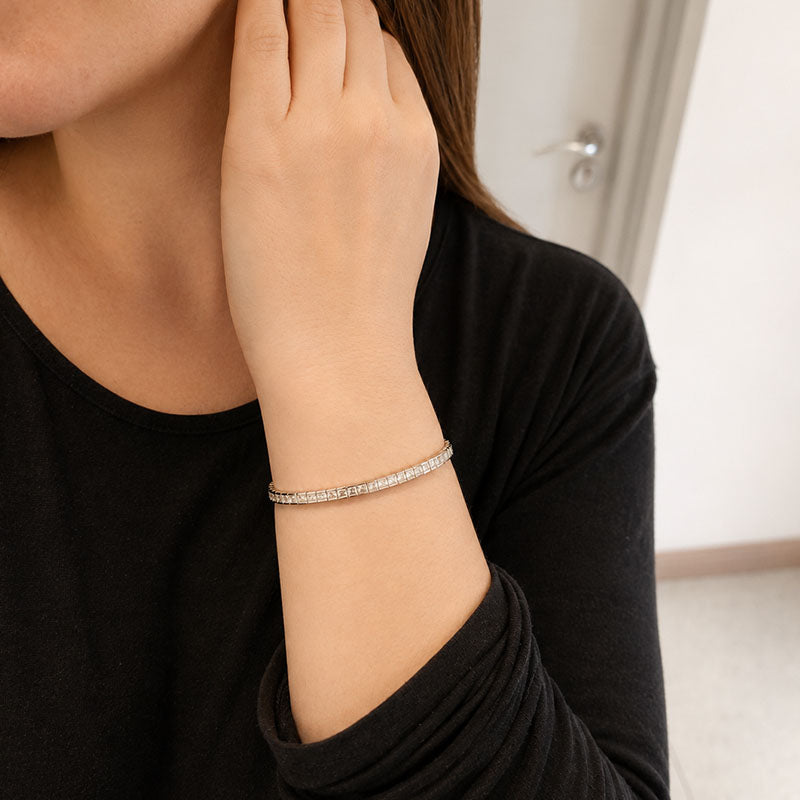 Clear Cubic Zirconia Tennis Bracelet