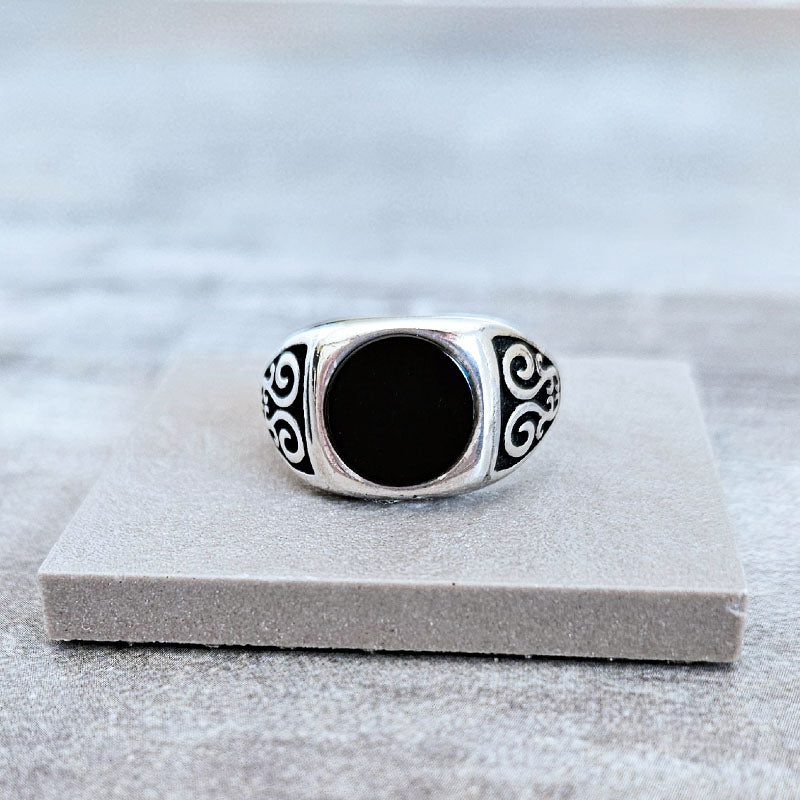 Sterling silver onyx ring. Onyx ring for Men.