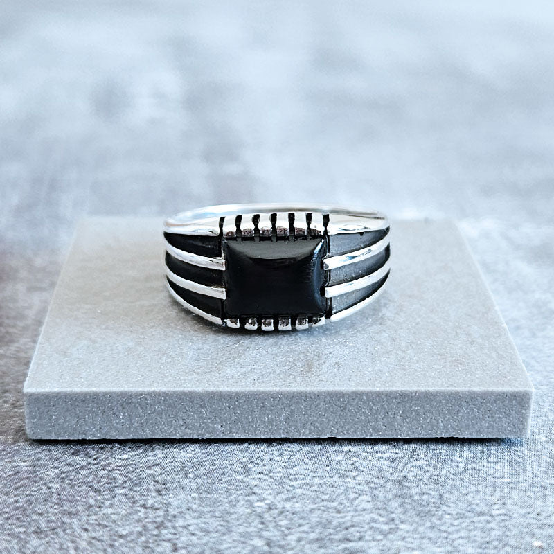 Sterling silver onyx ring. Onyx ring for Men.