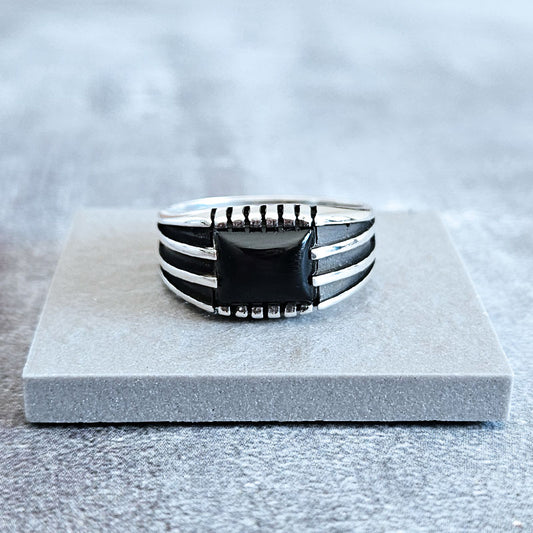 Sterling silver onyx ring. Onyx ring for Men.
