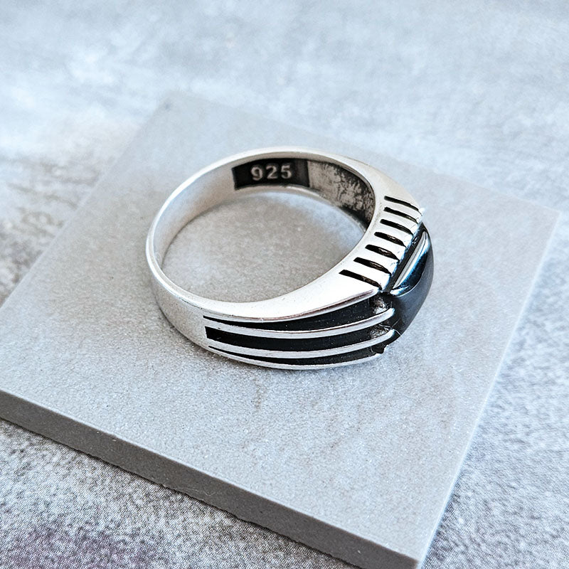 Sterling silver onyx ring. Onyx ring for Men.