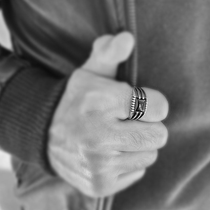Sterling silver onyx ring. Onyx ring for Men.