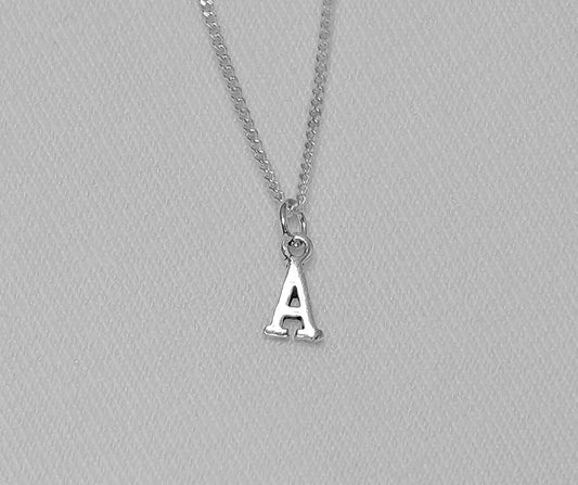Sterling Silver A Initial Pendant