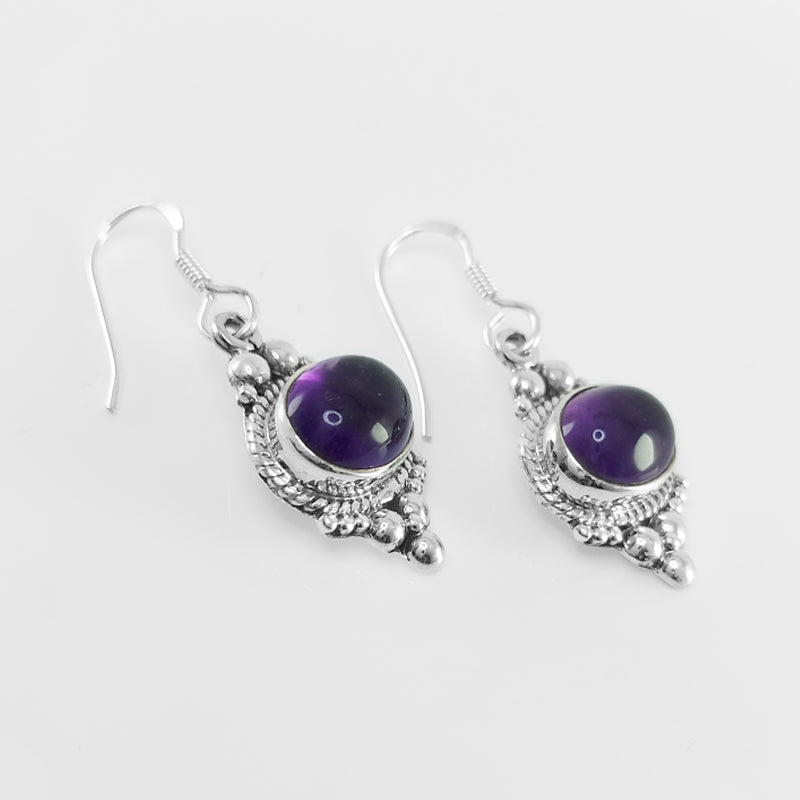 Sterling Silver Amethyst Earrings