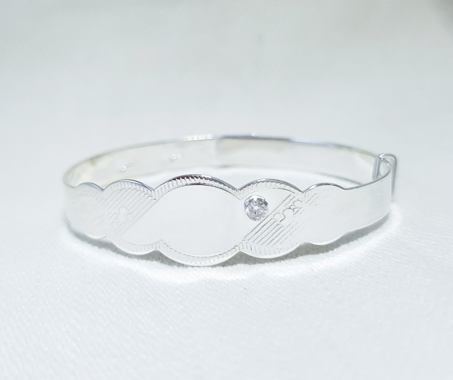 Traditional Baby Bangle with Cubic Stone