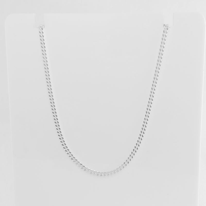 Sterling Silver Curb Chain Necklace - 1,8mm Thickness