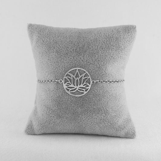 Sterling Silver Lotus Flower  Bracelet