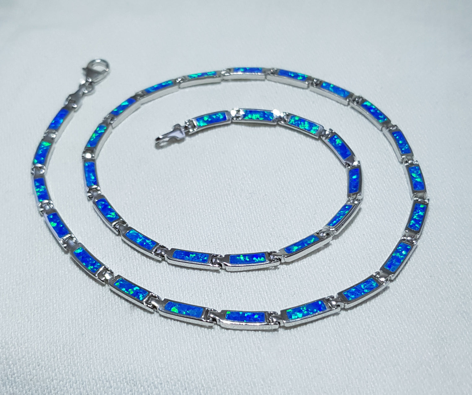 Crushed Opal Necklace - Sterling Silver Ocean Collection