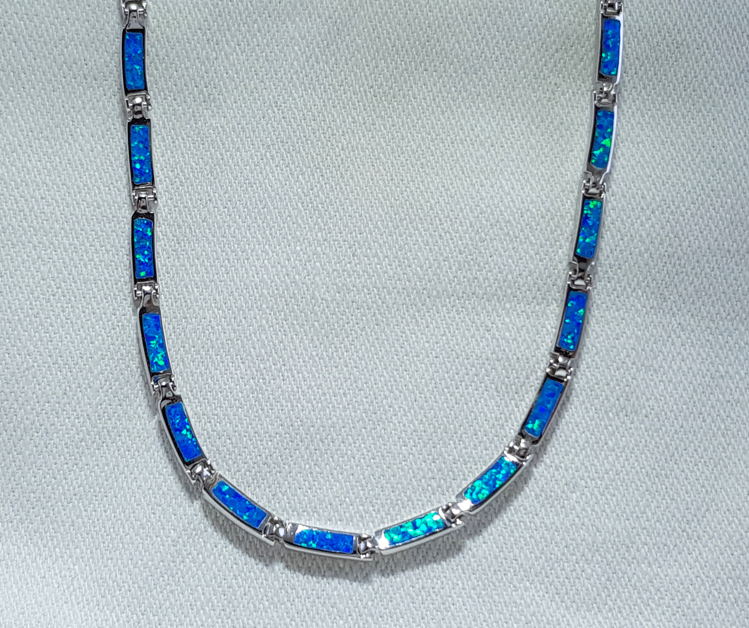 Crushed Opal Necklace - Sterling Silver Ocean Collection