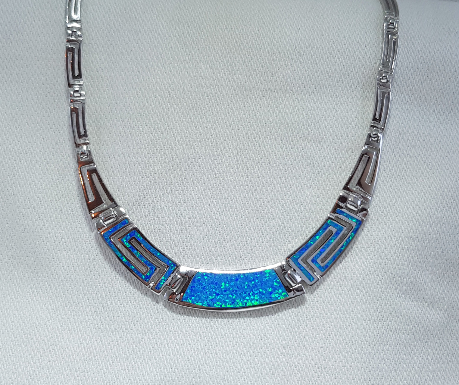 Crushed Opal Necklace - Sterling Silver