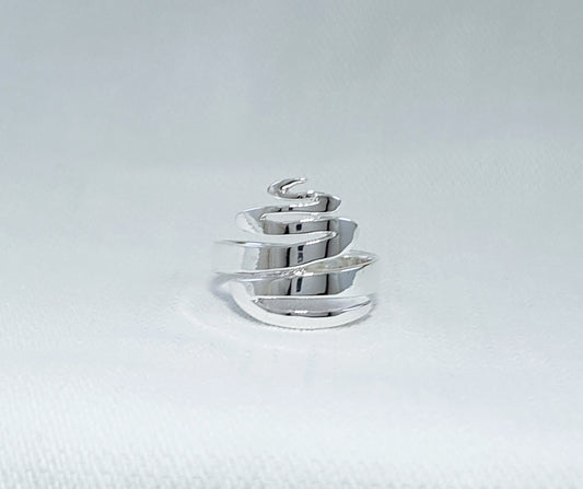 Sterling Silver Ring - Ribbon Swirl