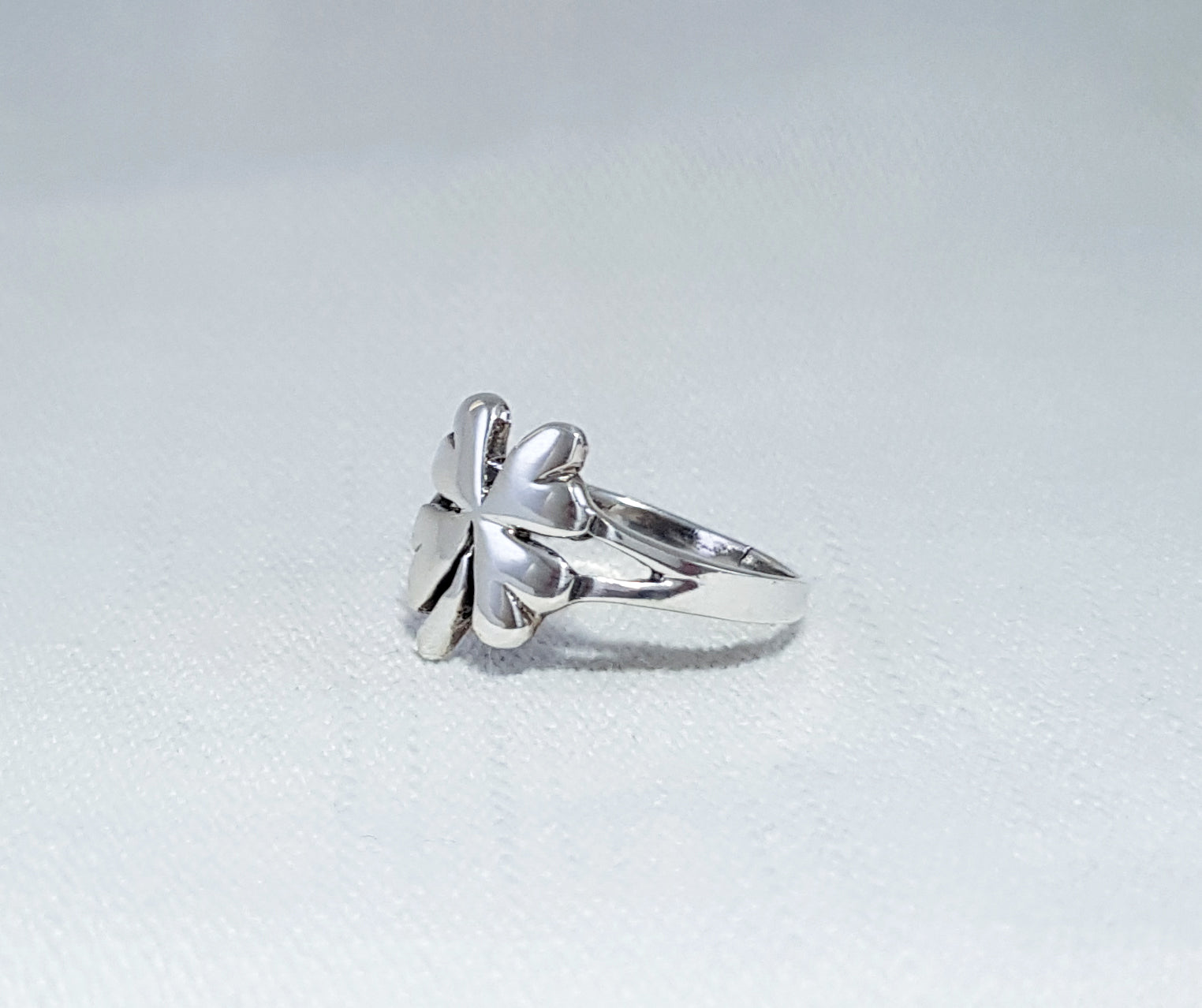 Sterling Silver Four Leaf Clover Ring
