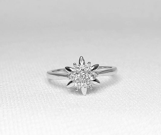 sterling silver cubic zirconia ring.