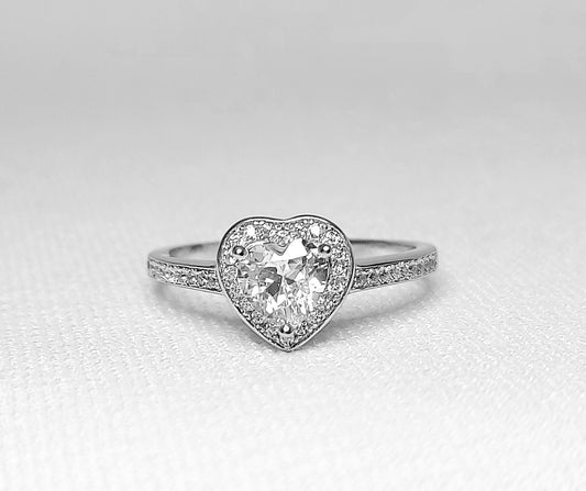 sterling silver cubic zirconia ring.