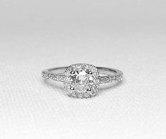 sterling silver cubic zirconia ring.