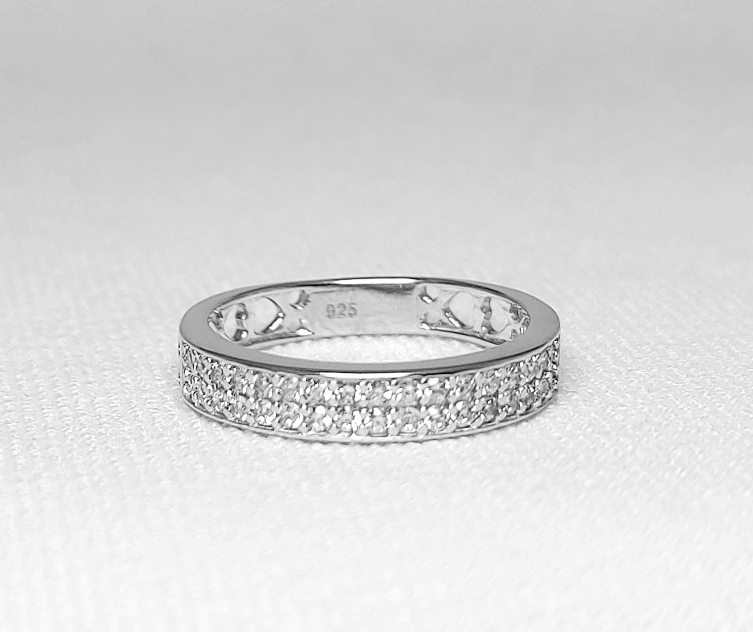 sterling silver cubic zirconia ring.