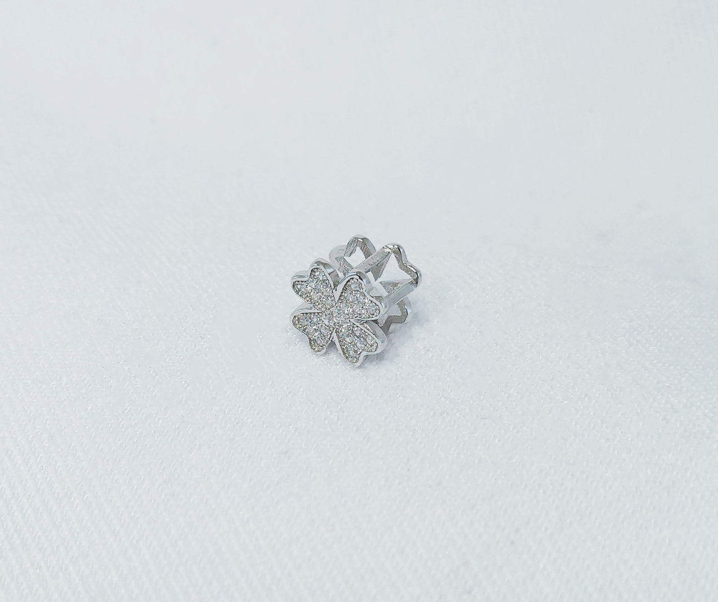 Sterling Silver Four Leaf Clover Charm Bead
