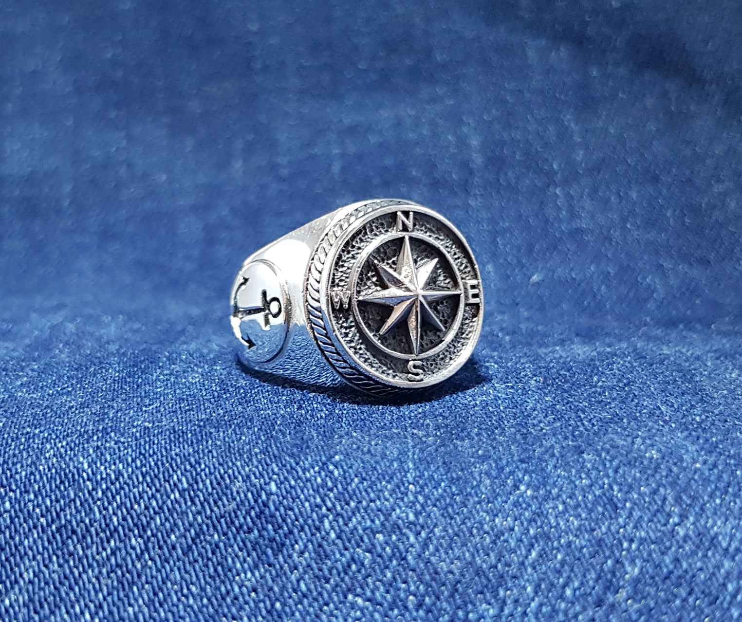 Sterling Silver Compass Ring | Men's Jewellery