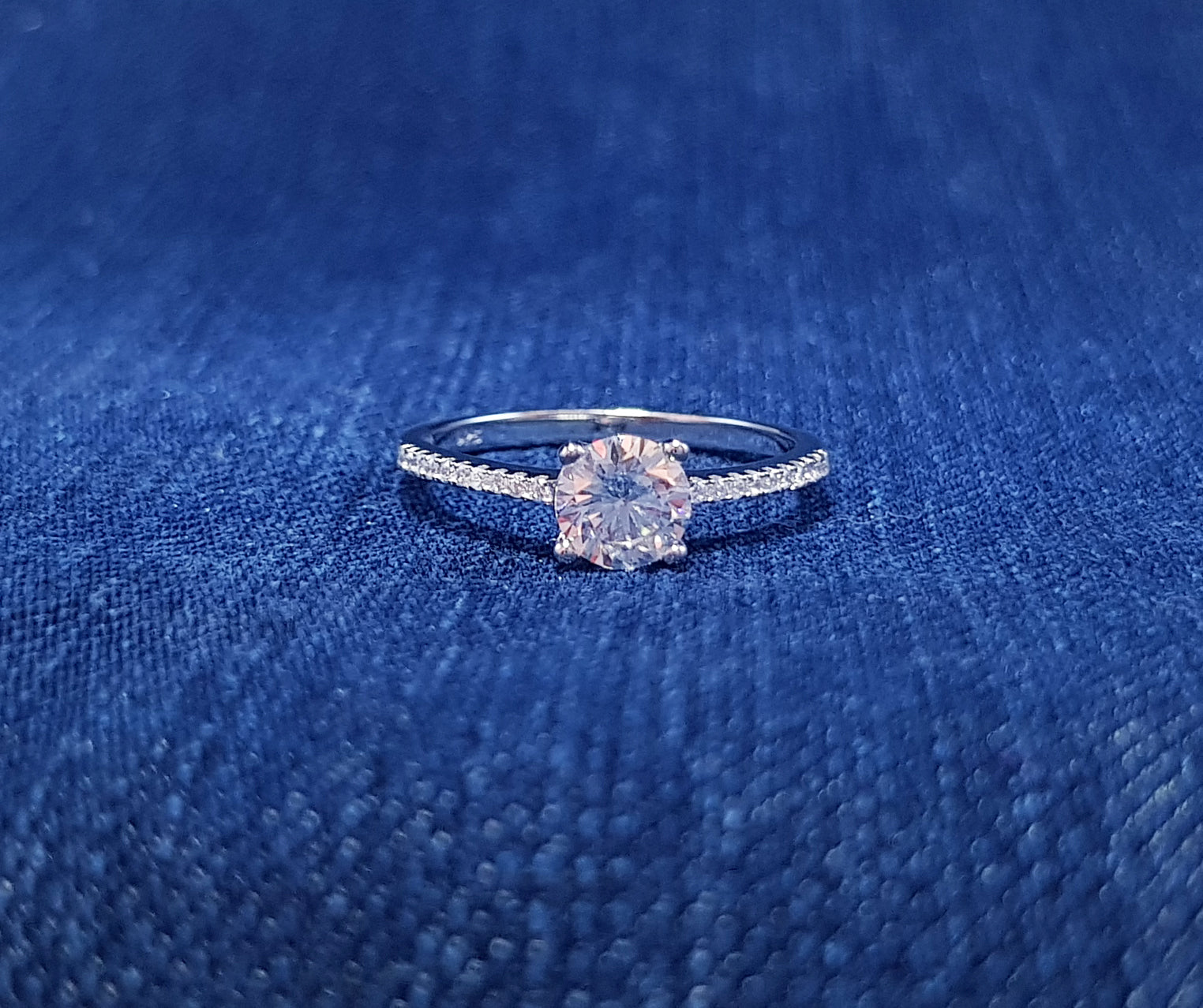 Delicate Cubic Zirconia Ring - Sterling Silver