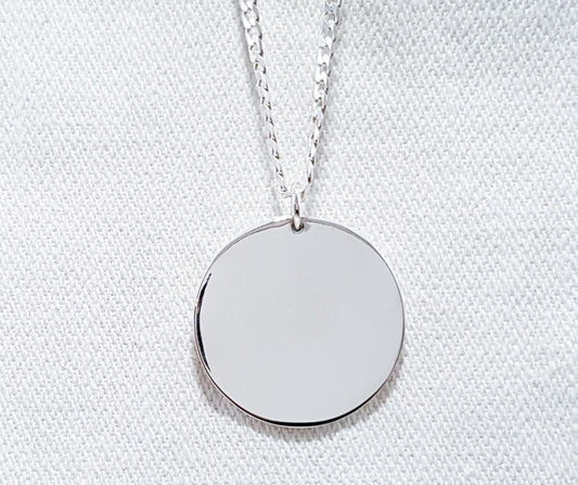 Round Sterling Silver Disc