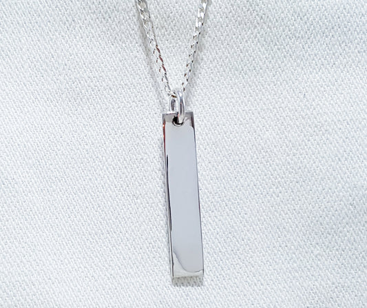 Sterling Silver Dog Tag - Thin