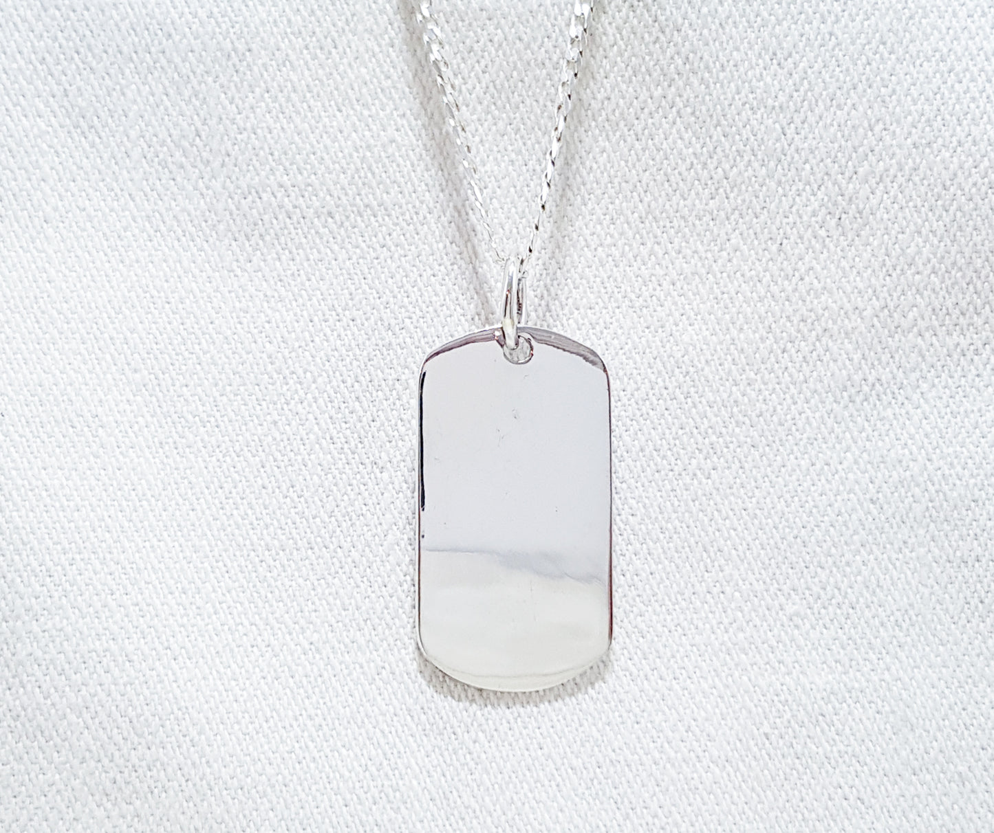 Sterling Silver Dog Tag - Rectangle