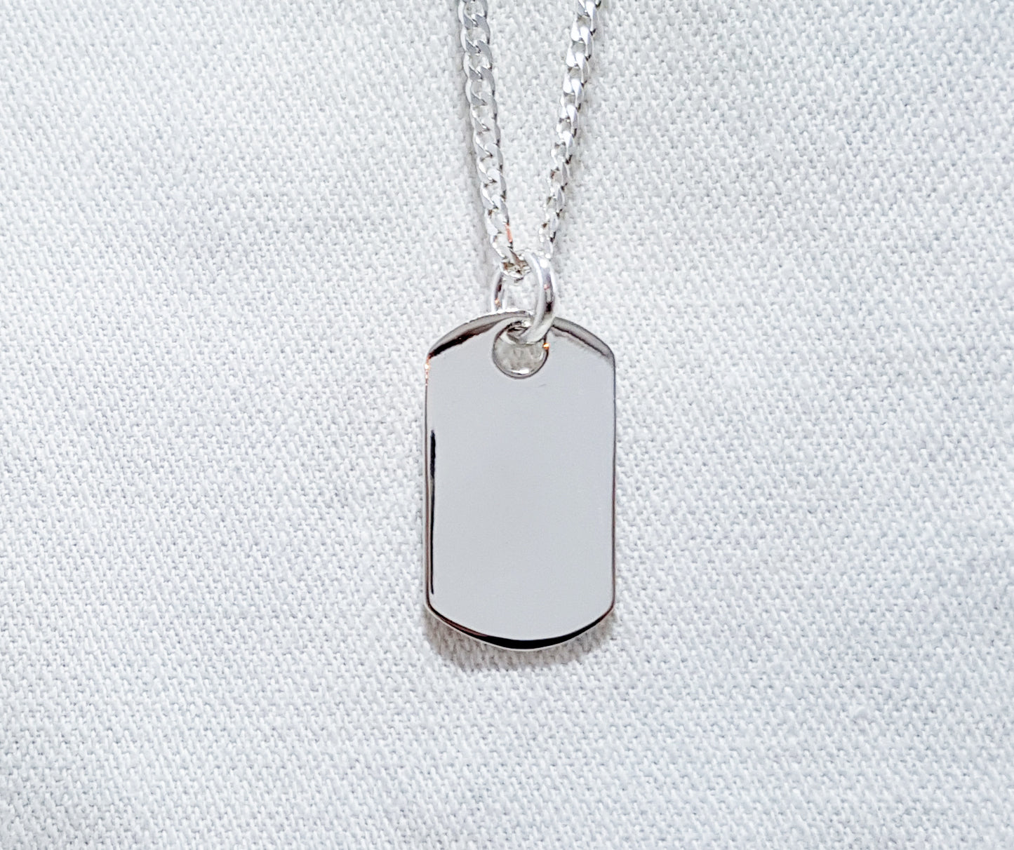 Sterling Silver Dog Tag - Rectangle