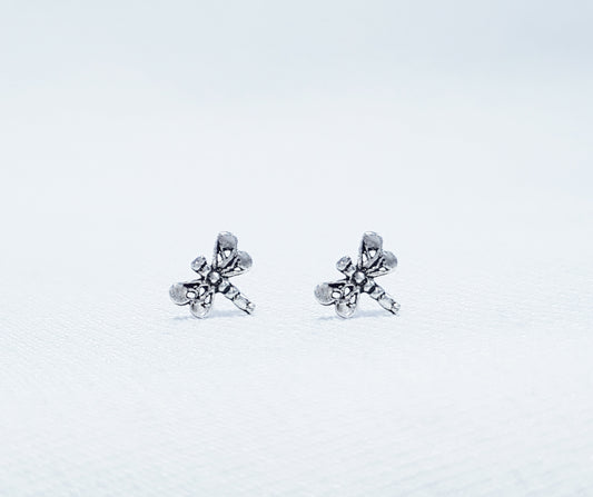 sterling silver dragonfly stud earrings