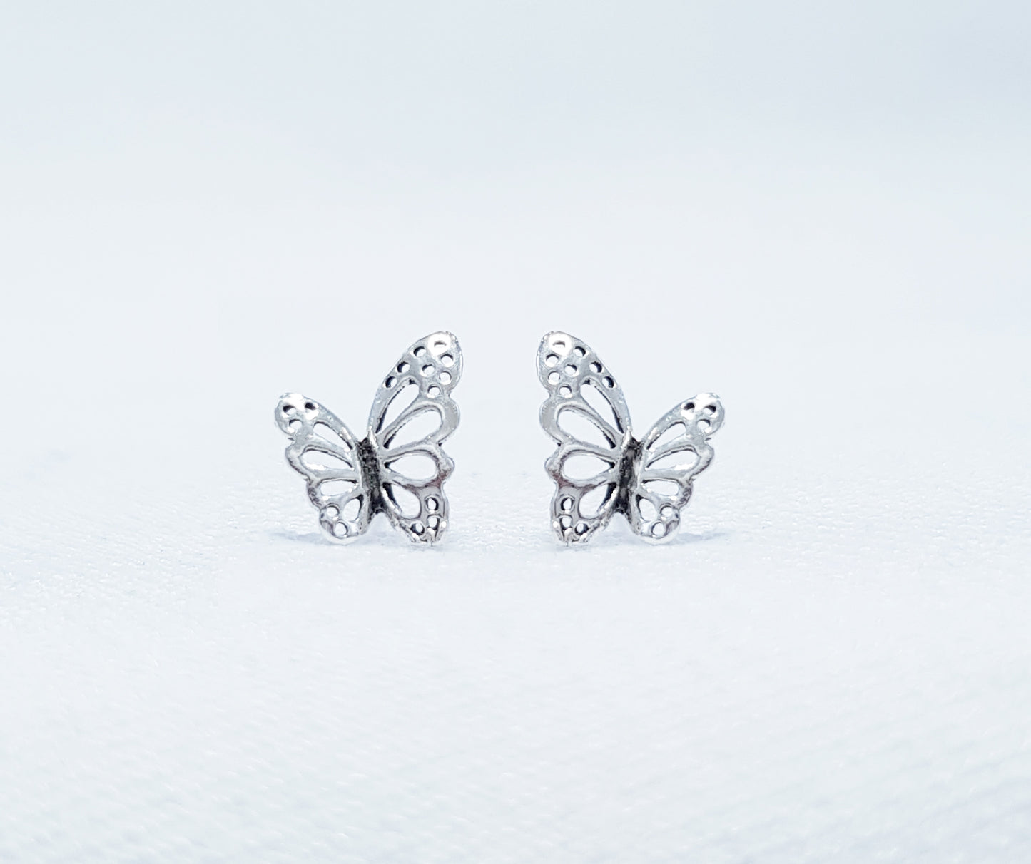 sterling silver butterfly stud earrings