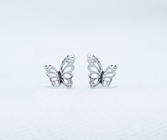 sterling silver butterfly stud earrings